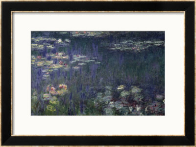Waterlilies: Green Reflections, 1914-18 (Left Section) by Claude Monet Pricing Limited Edition Print image