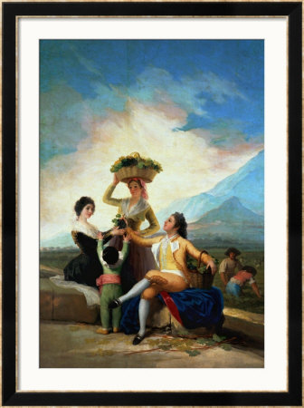 The Wine Harvest (Autumn), Cartoon For A Tapestry, 1786-1788 by Francisco De Goya Pricing Limited Edition Print image
