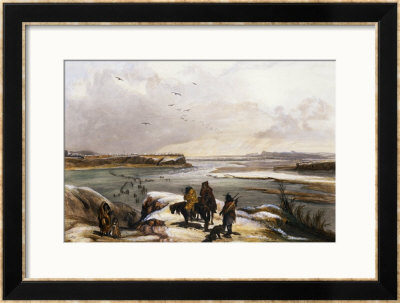 Fort Clark On The Missouri, February 1834 by Karl Bodmer Pricing Limited Edition Print image