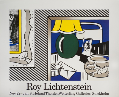 Two Paintings: Green Lamp by Roy Lichtenstein Pricing Limited Edition Print image