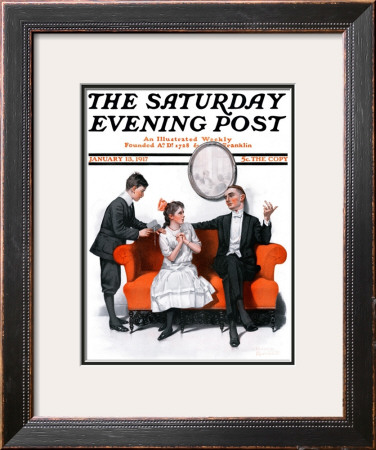 Shall We Dance? Saturday Evening Post Cover, January 13,1917 by Norman Rockwell Pricing Limited Edition Print image