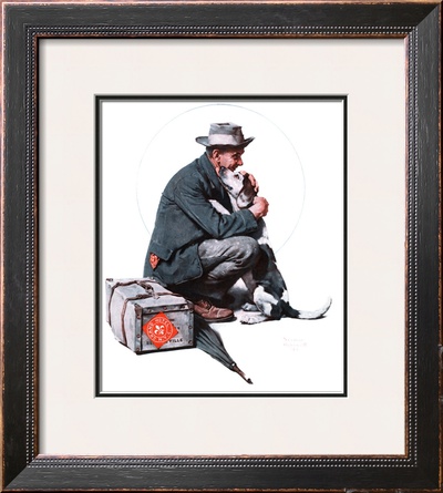 Man And Dog Or Pals, September 27,1924 by Norman Rockwell Pricing Limited Edition Print image