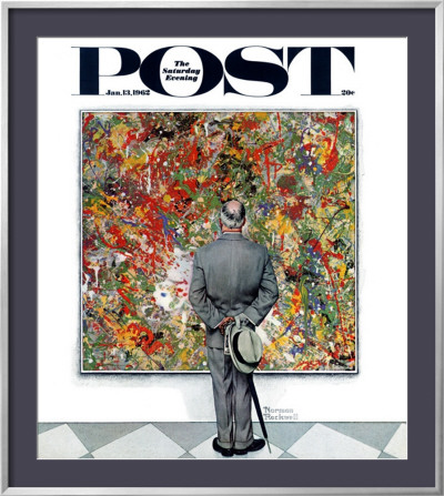 Art Connoisseur Saturday Evening Post Cover, January 13,1962 by Norman Rockwell Pricing Limited Edition Print image