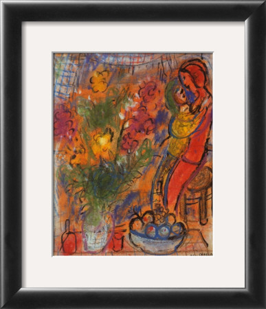 Le Couple Aux Fleurs by Marc Chagall Pricing Limited Edition Print image