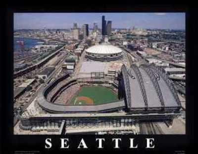 Seattle - Safeco Field First Day Game, July 1999 by Mike Smith Pricing Limited Edition Print image