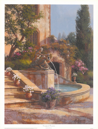 Courtyard Fountain by Nenad Mirkovich Pricing Limited Edition Print image