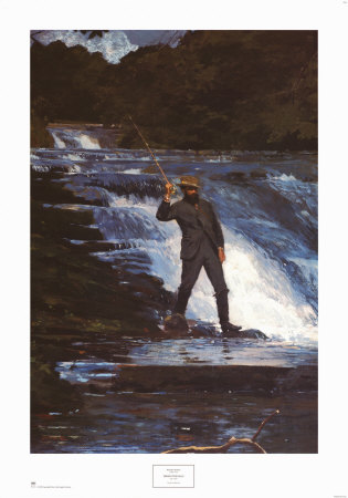 Fishing The Falls by Winslow Homer Pricing Limited Edition Print image