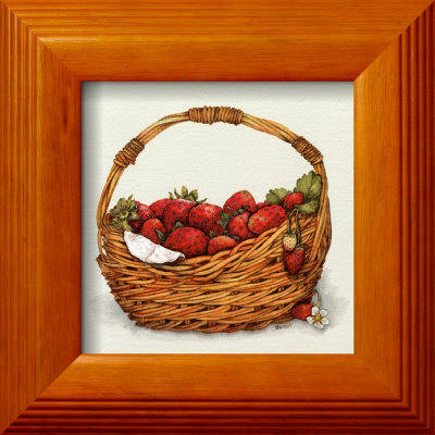 Basket Of Strawberries by Bambi Papais Pricing Limited Edition Print image