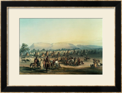 Camp Of Piekann Indians by George Catlin Pricing Limited Edition Print image