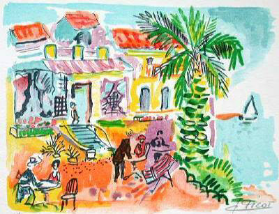 Hotel Ste Marguerite, Iles De Lerins by Jean-Claude Picot Pricing Limited Edition Print image