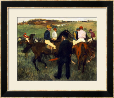 Racehorses (Leaving The Weighing), Circa 1874-78 by Edgar Degas Pricing Limited Edition Print image