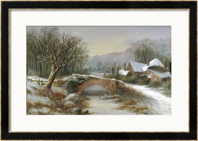 Bridge Cottage, Winter by William Stone Pricing Limited Edition Print image