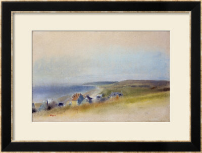 Houses On The Cliff Edge At Villers-Sur-Mer, 1869 by Edgar Degas Pricing Limited Edition Print image