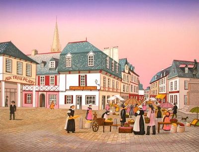 Place Du Martray by Ledan Fanch Pricing Limited Edition Print image