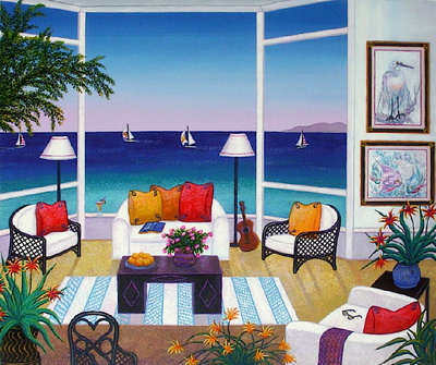 Sofa Over The Bay by Ledan Fanch Pricing Limited Edition Print image
