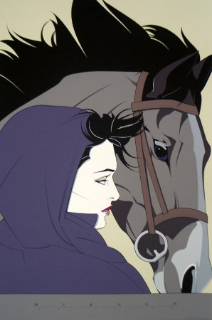 Woman With Horse by Patrick Nagel Pricing Limited Edition Print image