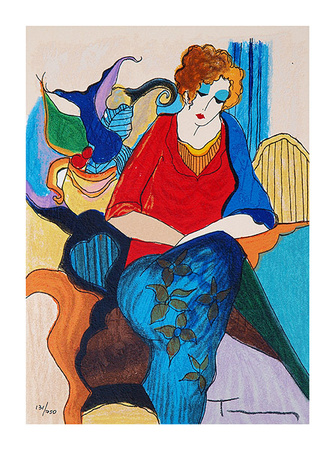 Waiting by Itzchak Tarkay Pricing Limited Edition Print image