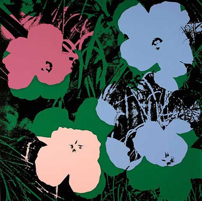 Blumen 64 Blau/Rosa/Pink by Andy Warhol Pricing Limited Edition Print image