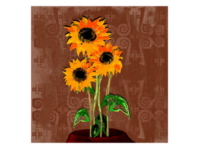 Three Sunflowers Vi by Miguel Paredes Pricing Limited Edition Print image