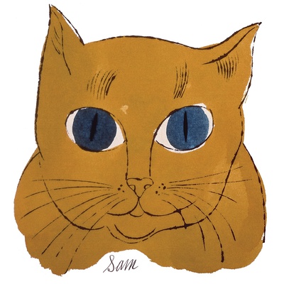 Cat From 25 Cats Named Sam And One Blue Pussy, C. 1954 (Gold Sam) by Andy Warhol Pricing Limited Edition Print image