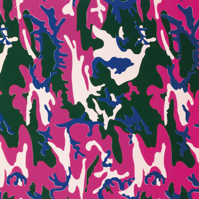 Camouflage, C.1987 (Pink, Green, Blue) by Andy Warhol Pricing Limited Edition Print image