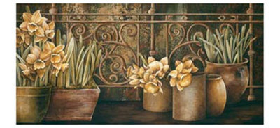 Ironwork With Daffodils by Linda Thompson Pricing Limited Edition Print image