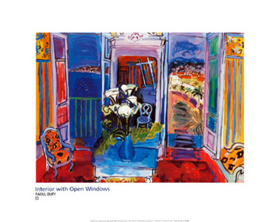 Interior With Open Windows by Raoul Dufy Pricing Limited Edition Print image