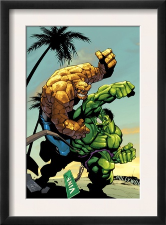 Tales Of The Thing #2 Cover: Thing And Hulk Fighting by Randy Green Pricing Limited Edition Print image
