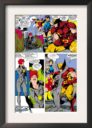 Uncanny X-Men #268 Group: Black Widow, Wolverine, Psylocke And Jubilee by Jim Lee Pricing Limited Edition Print image