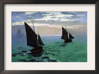 Le Havre - Exit The Fishing Boats From The Port by Claude Monet Pricing Limited Edition Print image