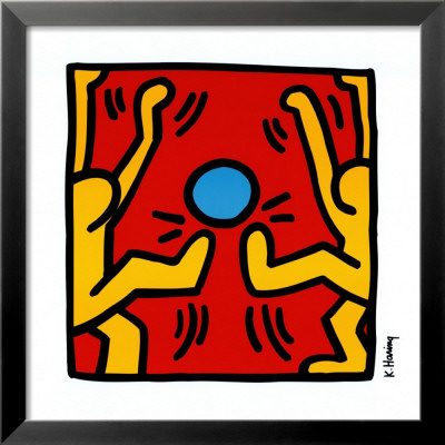 Untitled, 1988 (Two Yellow Kickers) by Keith Haring Pricing Limited Edition Print image