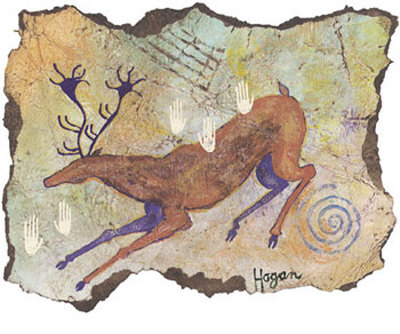 Ancient Deer (S/N Ed/125) by Ginny Hogan Pricing Limited Edition Print image