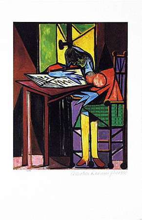 Woman Reading At Desk by Pablo Picasso Pricing Limited Edition Print image