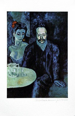 Couple At Cafe Table by Pablo Picasso Pricing Limited Edition Print image