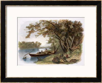 Encampment Of The Travellers On The Missouri by Karl Bodmer Pricing Limited Edition Print image