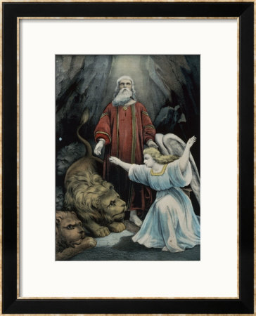 Daniel In The Lions' Den by Currier & Ives Pricing Limited Edition Print image