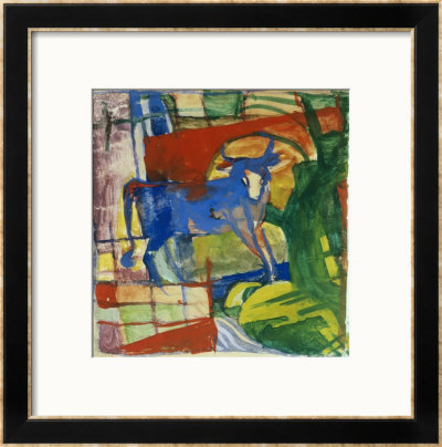 Blue Cow, 1914 by Franz Marc Pricing Limited Edition Print image