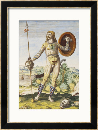 Pictish Man, From Admiranda Narratio..., 1585-88 by John White Pricing Limited Edition Print image