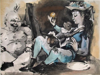 Verve - Le Singe Et La Pomme by Pablo Picasso Pricing Limited Edition Print image