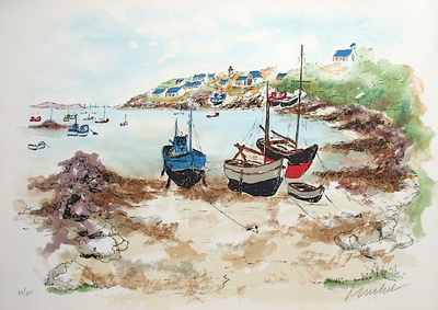 Crique En Bretagne by Urbain Huchet Pricing Limited Edition Print image