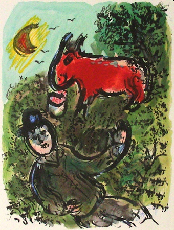 L'âne Rouge by Marc Chagall Pricing Limited Edition Print image