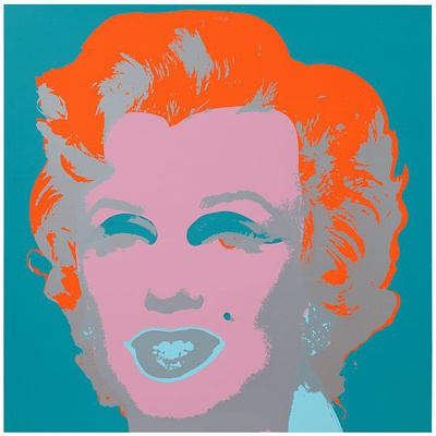 Marilyn Kopf Flieder-Silber-Orange by Andy Warhol Pricing Limited Edition Print image