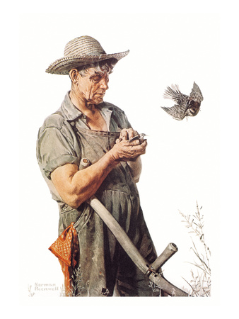 The Farmer by Norman Rockwell Pricing Limited Edition Print image