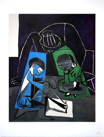 Claude Sketching With Francoise And Paloma by Pablo Picasso Pricing Limited Edition Print image