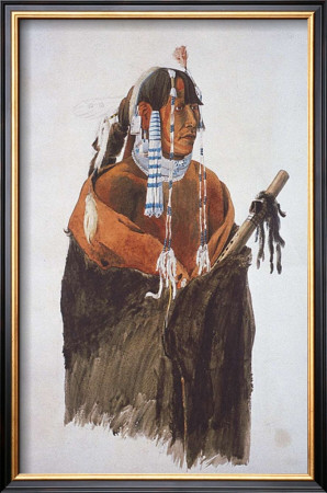 Mandeh-Pahchu, Mandan Man by Karl Bodmer Pricing Limited Edition Print image