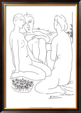 Three Nudes And An Anemone by Pablo Picasso Pricing Limited Edition Print image