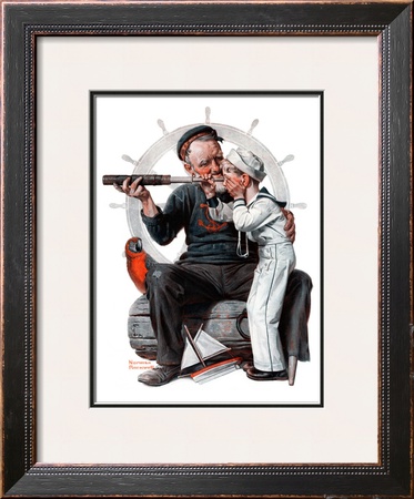 Setting One's Sights Or Ship Ahoy, August 19,1922 by Norman Rockwell Pricing Limited Edition Print image