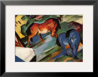 Red And Blue Horses by Franz Marc Pricing Limited Edition Print image