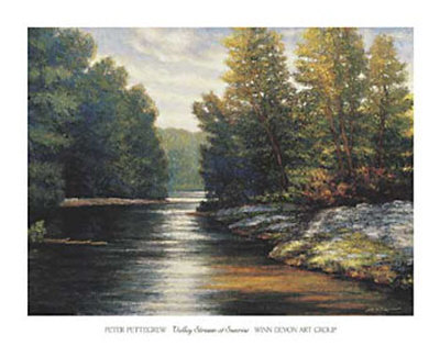 Valley Stream At Sunrise by Peter Pettegrew Pricing Limited Edition Print image