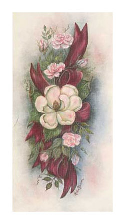 Magnolia And Ribbon I by Helen Brown Pricing Limited Edition Print image